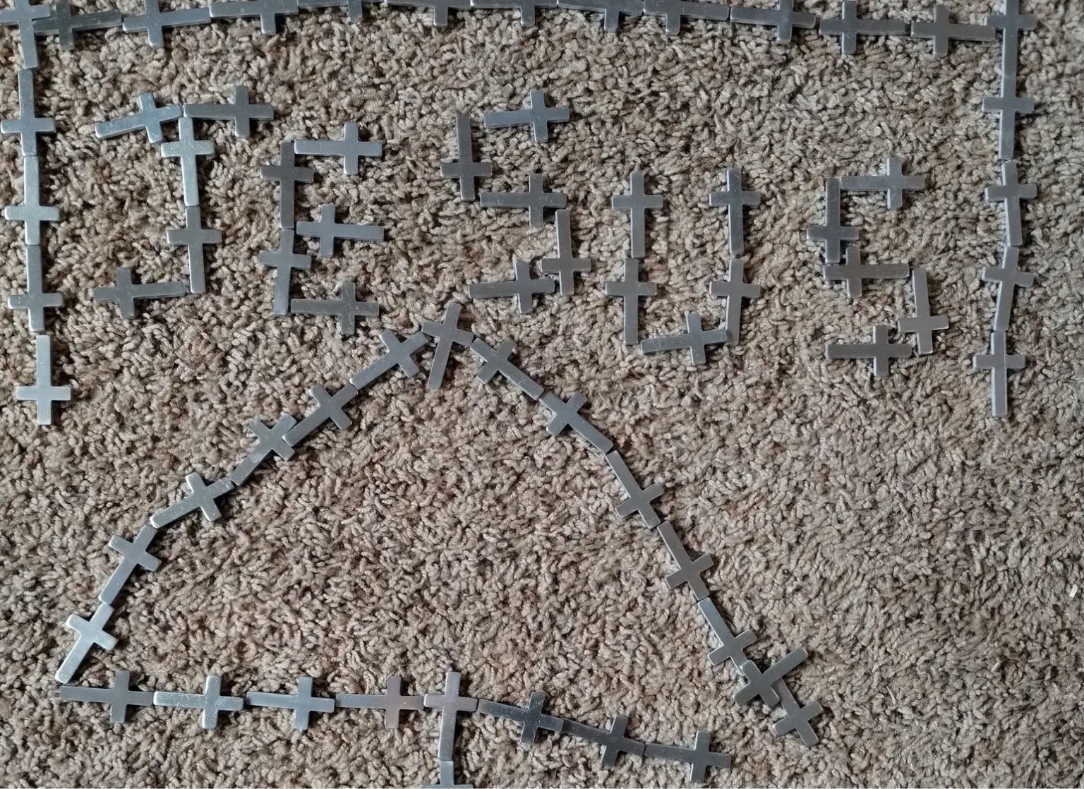 'Jesus' from iron crosses