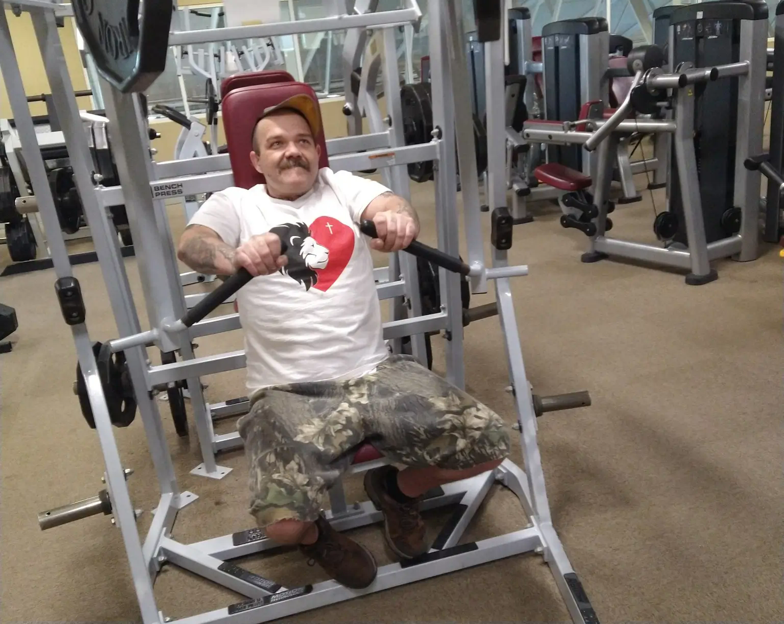 The man in gym